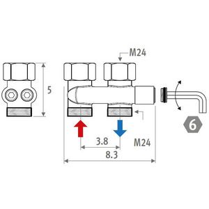 Cros-flow voor pro ventielen 38mm