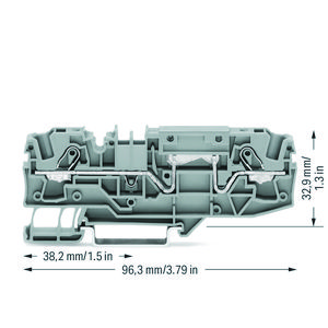 2-draads rijgklem 6mm² met testmogelijkheid 2006-1601 VVE=25