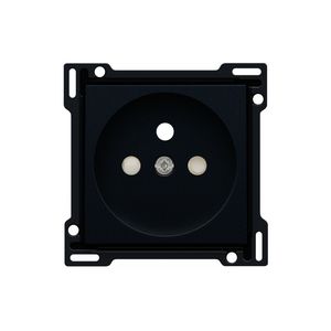 Afwerkingsset stopcontact penaarde/besch.afsl. black