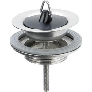 Simplex afvoerplug 1.1/4" x 60 RVS met stop