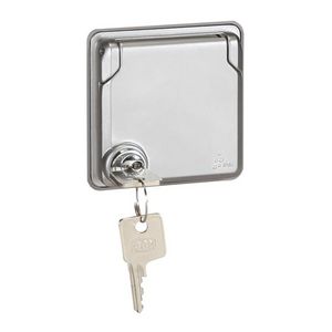 Wandcontactdoos met slot in deksel Soliroc