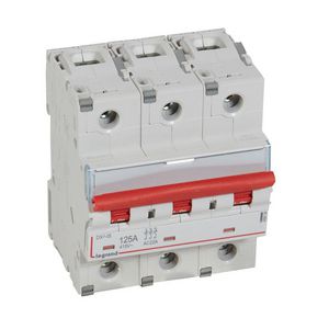Lastschakelaar DX3 3-polig 125A rode hendel