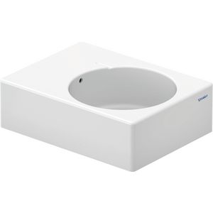 SCOLA #068560 wastafel 615mm wit zonder kraangat met overloop