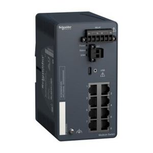 Managed Switch 8 ports for copper Modicon