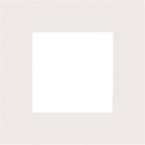 Enkelvoudige afdekplaat Pure steel white