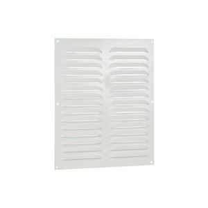 ALU schoepenrooster vlak model 250x300mm wit