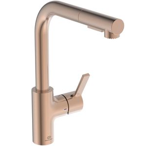 Keukenmengkraan m. hoge l-uitloop uittrek handd 2f sun rose Gusto