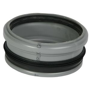 PVC manchet indrukmof + versterkte stootrand 250mm grijs