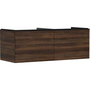 Onderkast Dark Walnut 1360x550mm 2x la voor consoles greepkleur mat zwart Xelu Q 54069670