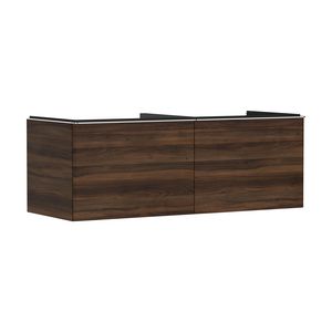 Onderkast Dark Walnut 1360x550mm 2x la voor consoles greepkleur chroom Xelu Q 54069000