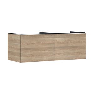 Onderkast Natural Oak 1360x550mm 2x la voor consoles greepkleur mat wit Xelu Q 54068700