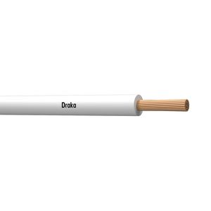 Doos a 100m. montagedraad H07V2-K 90° hittebestendig VMDS wt# 1mm² (Wit)