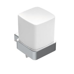 Loft zeepdispenser stolpbeker gesatineerd glas