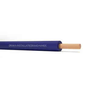 Doos a 100m. montagesnoer HVMDS (H05Z1-K) 70C 300/500V bu# 0,5 mm² (Blauw)