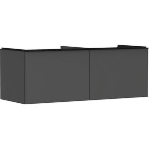 Onderkast mat grijs diamant 1360x550mm 2x la voor consoles greepkleur mat zwart Xelu Q 54067670