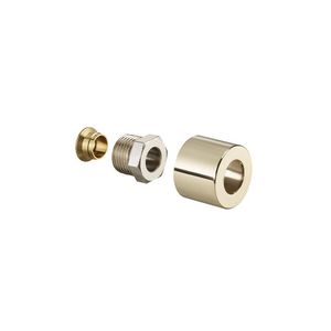 Set klemkoppeling voor koperbuis1/2x12mm verguld