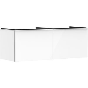 Onderkast wit hoogglans 1360x550mm 2x la voor consoles greepkleur mat wit Xelu Q 54066700