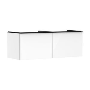 Onderkast wit hoogglans 1360x550mm 2x la voor consoles greepkleur mat zwart Xelu Q 54066670