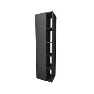 Hoge kast 1 deur  5 schappen 455X350X1690 black oak