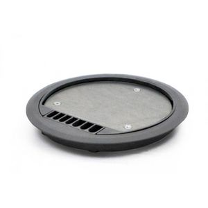 Kunststof rond diam.160 deksel set ABS antr./grij inleg 5 6m