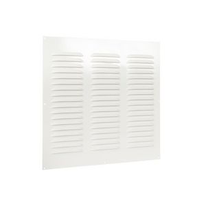 ALU schoepenrooster vlak model 400x400 wit