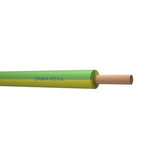 Doos a 100m. installatiedraad H07V2-K 90° hittebestendig VDS Eca ye/gn# 1,5mm² (Groen/geel)