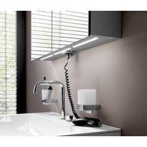 Flat 2 design LED spiegelkast 500mm 1 deur opbouw alu