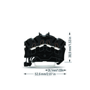 4-draads rijg 2,5mm² voor Ex e II-zwart 2002-6405 VVE=100