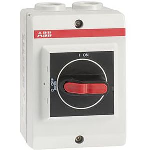 Lastscheider 3P 16A 2xM20 zwarte knop