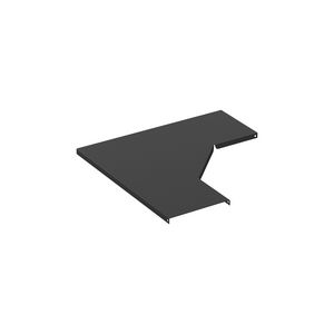 Hoekstukdeksel vast horizontale bocht 120mm zwart KG281