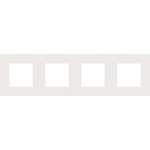 4-voudig afdekplaat hoh 71mm Pure steel white