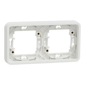 Inbouwdoos 2-voudig horizontaal IP55 Polarwit Mureva Styl