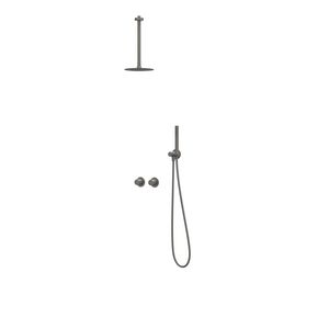 Afbouwdeel regendouche IVY combiset Bond 3 inbouwthermostaat symmetry gebor. metal black CSB3GMAACC incl. inbouwbox