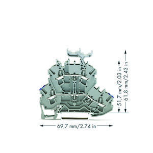 2-etageklem Rijg-/rijgklem N/L grijs 2002-2232 VVE=50