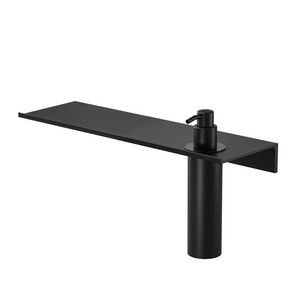 Planchet metaal 400mm met zeepdispenser 200ml. Black LEEV