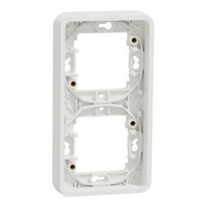 Inbouwdoos 2-voudig verticaal IP55 Polarwit Mureva Styl