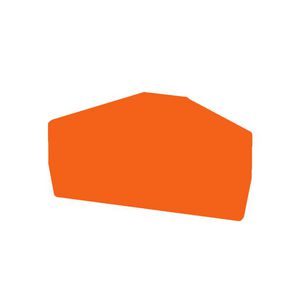 Afsluit- eindplaat oranje h:67.95mm b:2mm V-0 Wem VVE=50
