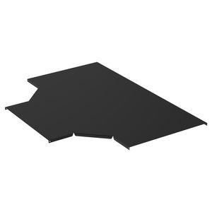 Deksel T-stuk vast 330mm zwart KG281
