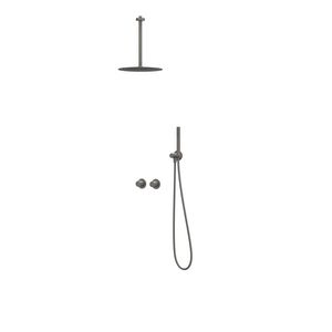 Afbouwdeel regendouche IVY combiset Bond 3 inbouwthermostaat symmetry gebor. metal black CSB3GMACCC incl. inbouwbox