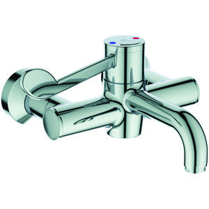 Ceraplus 2 therm. wandmengkraan chroom incl. niet afsluitb.s-koppeling