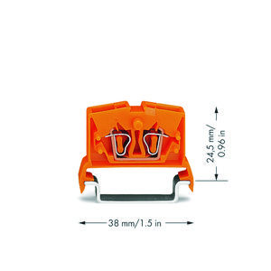 2-draads MINI-rijgklem 2,5mm² test oranje 264-716 VVE=100