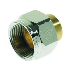 Gaskraankoppeling messing 2-dlg. 15x(M24x1/2) capil VVE=10