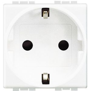Wandcontactdoos wit 2P + a 2 modulen Livinglight