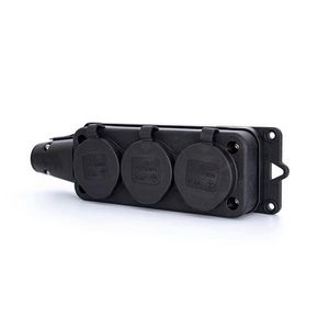 Contactdooscombinatie power Solidcontactd. 3-vdg rubber IP44