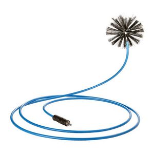 Flexibele as tbv buisreiniging L=3m M10 aansluiting incl. Ø180mm perlon borstelkop