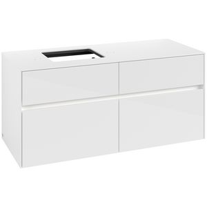Wastafelonderkast Collaro 1200x548x500mm Glossy White C129B0DH