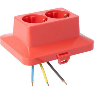 Deksel tweevoudige contactdoos AK2-C2 rood VVE=10