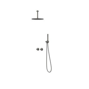Afbouwdeel regendouche IVY combiset Bond 3 inbouwthermostaat symmetry gebor. metal black CSB3GMAFBC incl. inbouwbox