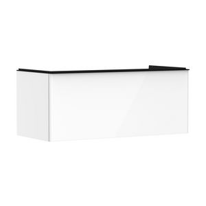 Onderkast wit hoogglans 1180x550mm 1x la voor consoles greepkleur mat zwart Xelu Q 54062670