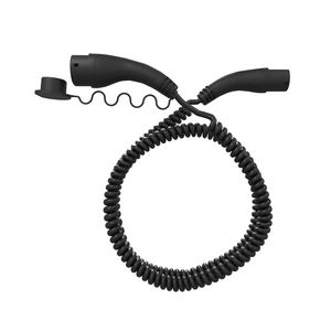 5 m Coiled Type 2 Cable, Black